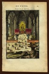 17th century view of the Temple of Daibuth from Mallet's maps and views