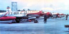 25th Fighter Squadron F-80C jet fighter at Itazuke Air Base Japan 1950