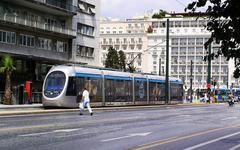 Athens tram in Syntagma Square