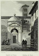 Sepolcro di Dante etching artwork