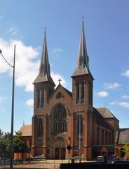 Exterior view of St Chad's Cathedral in Birmingham, a listed building with ornate Gothic Revival architecture