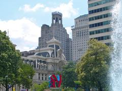 One South Broad Street building in Philadelphia's Broad Street Historic District with City Hall and Love Park fountain