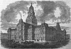 Woodcut illustration of proposed Philadelphia City Hall in Pennsylvania