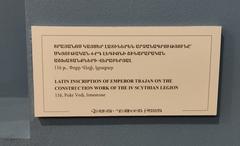 Latin inscription of Emperor Trajan on construction work by IV Scythian Legion, carved in limestone in 116, Pokr Vedi, Armenia