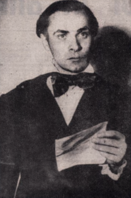Portrait of Romanian actor Emil Botta as Young Werther in 1938 theatrical adaptation