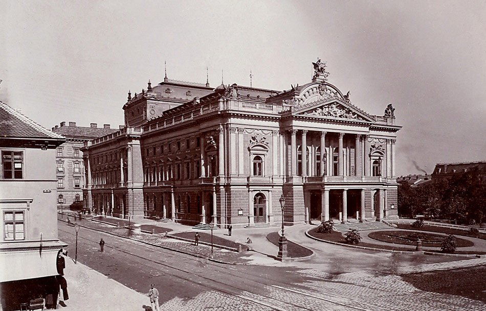Mahen Theater in Brno, Czech Republic, historic architectural facade