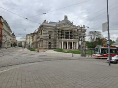 Mahenovo Theater building at Malinovske Square in Brno, Czech Republic