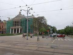Mahenovo Theater building on Malinovske namesti square in Brno, Czech Republic