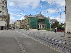 Mahenovo divadlo theatre building at Malinovske namesti square