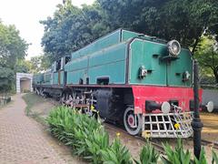 Rear view of BNR Beyer Garatt articulated locomotive at National Rail Museum New Delhi India