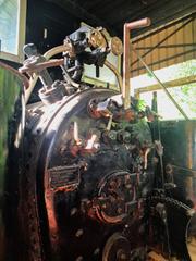 Cabin view of a small Decauville locomotive built in 1902