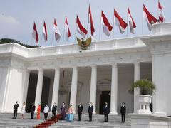 New US Ambassador Sung Kim presenting credentials to President Joko Widodo at Merdeka Palace Jakarta