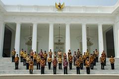 Ministers of the Indonesian Working Cabinet 2014-2019 at Merdeka Palace inauguration