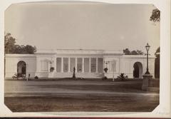 Exterior view of the Governor-General's Palace at Koningsplein in Buitenzorg, Dutch East Indies, circa 1860-1900