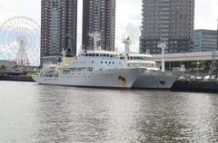 Meteorological observation ships Keifu Maru and Ryofu Maru docked at Tokyo Port