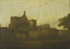 18th century British School painting of Westminster Hall