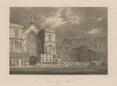 View of Westminster Hall from the north with the Abbey in the background