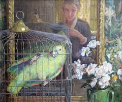 Polly portrait painting by Adeline Albright Wigand circa 1915-1920
