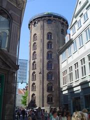Rundetårn historic round tower in Copenhagen Denmark bright sunny day