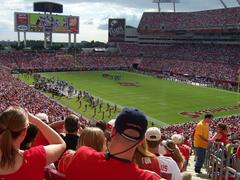 Tampa Bay Buccaneers versus Carolina Panthers game at Raymond James Stadium from the northeast corner