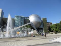Nagoya City Science Museum exterior view with distinctive silver spherical structure