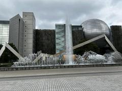 Nagoya City Science Museum exterior with distinctive spherical planetarium