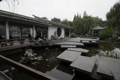 Traditional Chinese teahouse in LuXun Park