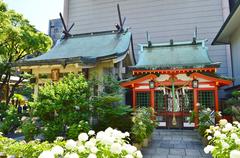 Ikasuri Shrine Keidaisha building in Japan