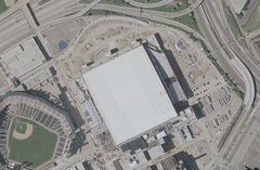 Ford Detr Lions stadium satellite view from above