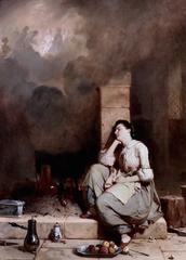 Painting 'Le Rêve de Cendrillon' by Eugène Lepoittevin showing a dreamlike Cinderella scene