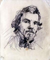 Portrait of Delacroix by Paul Cézanne