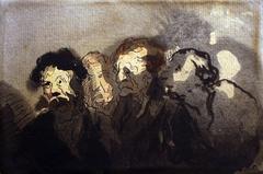 Honoré Daumier painting Au théâtre