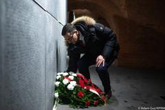 Prime Minister Mateusz Morawiecki visiting the Katyn Museum in Warsaw on February 10, 2020