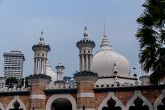 Sultan Abdul Samad Jamek Mosque in Kuala Lumpur Malaysia exterior view
