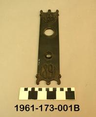 Antique lock plate and door knobs from the Wainwright Building