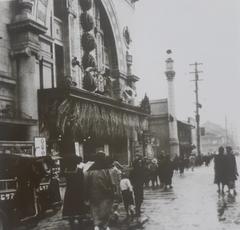 Historic Dotonbori Shochikuza movie theater in Osaka, Japan around 1938