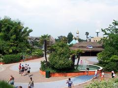 Gardaland amusement park entrance with Bar Hawaii