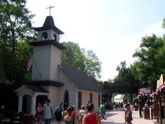 View of Chiesa di Rio Bravo at Gardaland amusement park