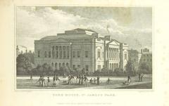 Exterior view of York House (Lancaster House) constructed from 1825-27 before additional storey was added