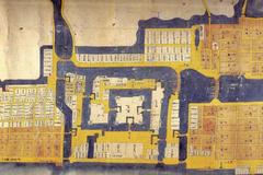 Historical map illustration of Amagasaki Castle town