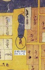 Enlarged map of ancient castle Niizaki-jo