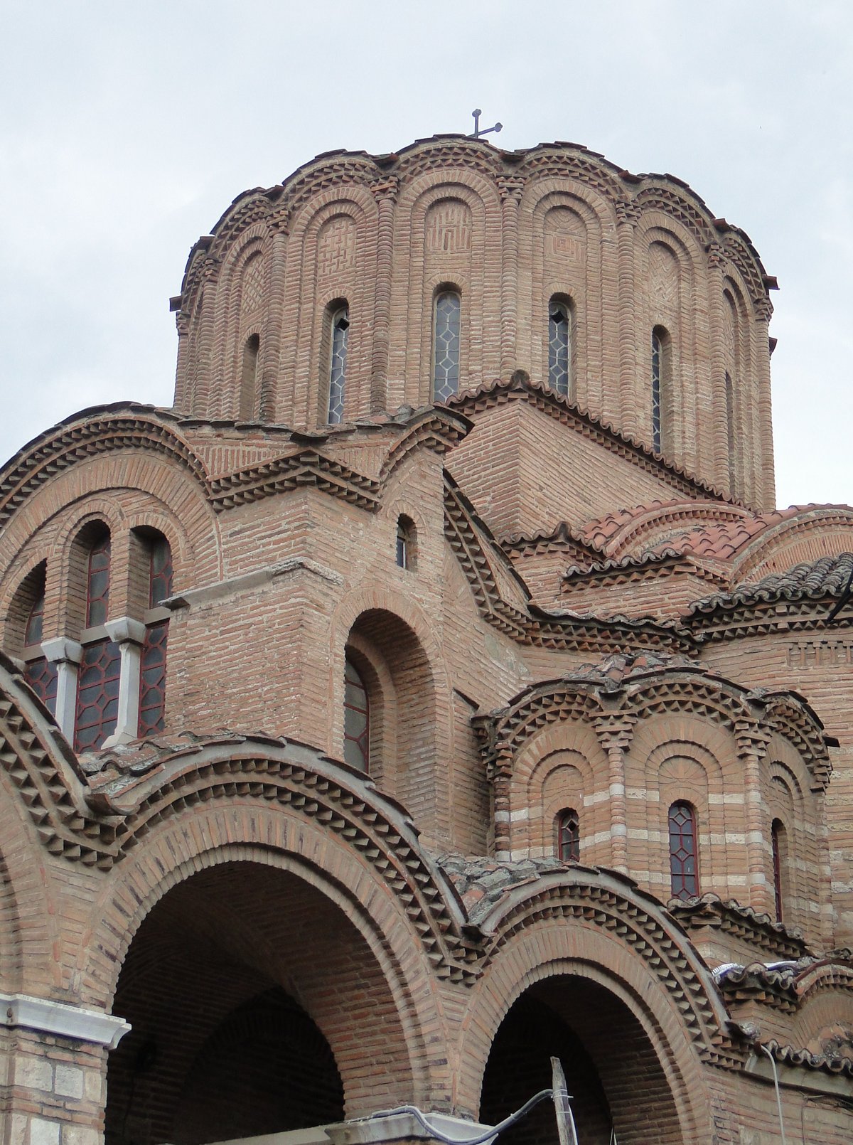 Church of Profitis Ilias in Thessaloniki against a clear sky