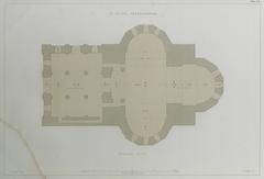 Architectural ground plan of St. Elias Church in Thessalonica from an 1864 Byzantine architecture book
