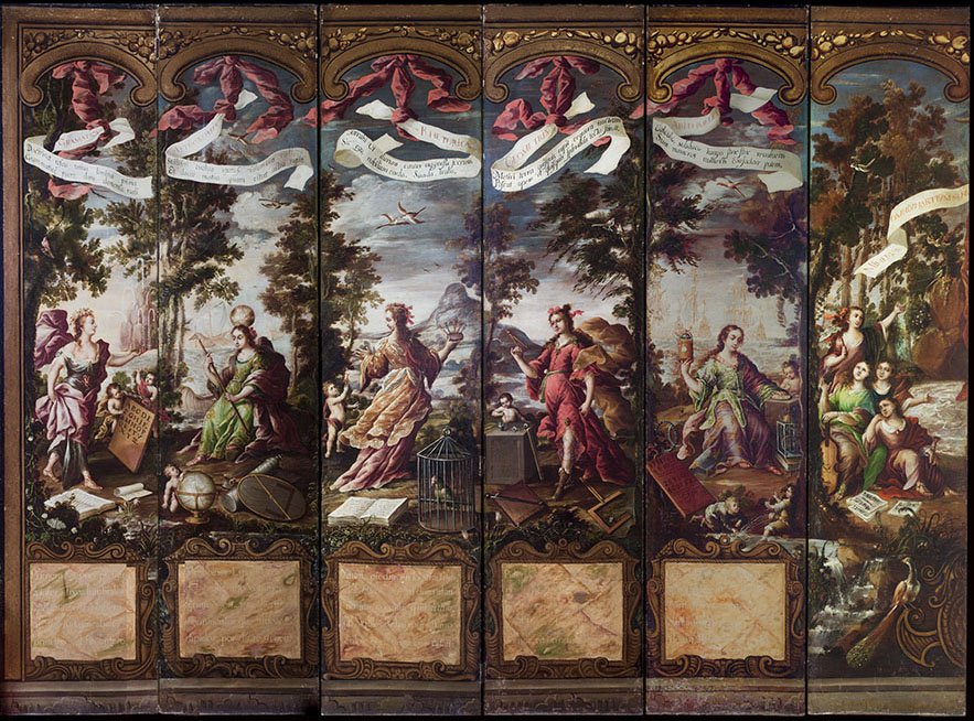 Biombo Las Artes Liberales painted by Juan Correa c.1670