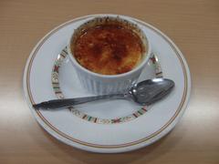 Custard pudding with caramel sauce