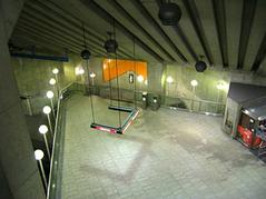 Upper level view of Montreal Cote Ste. Catherine Metro station