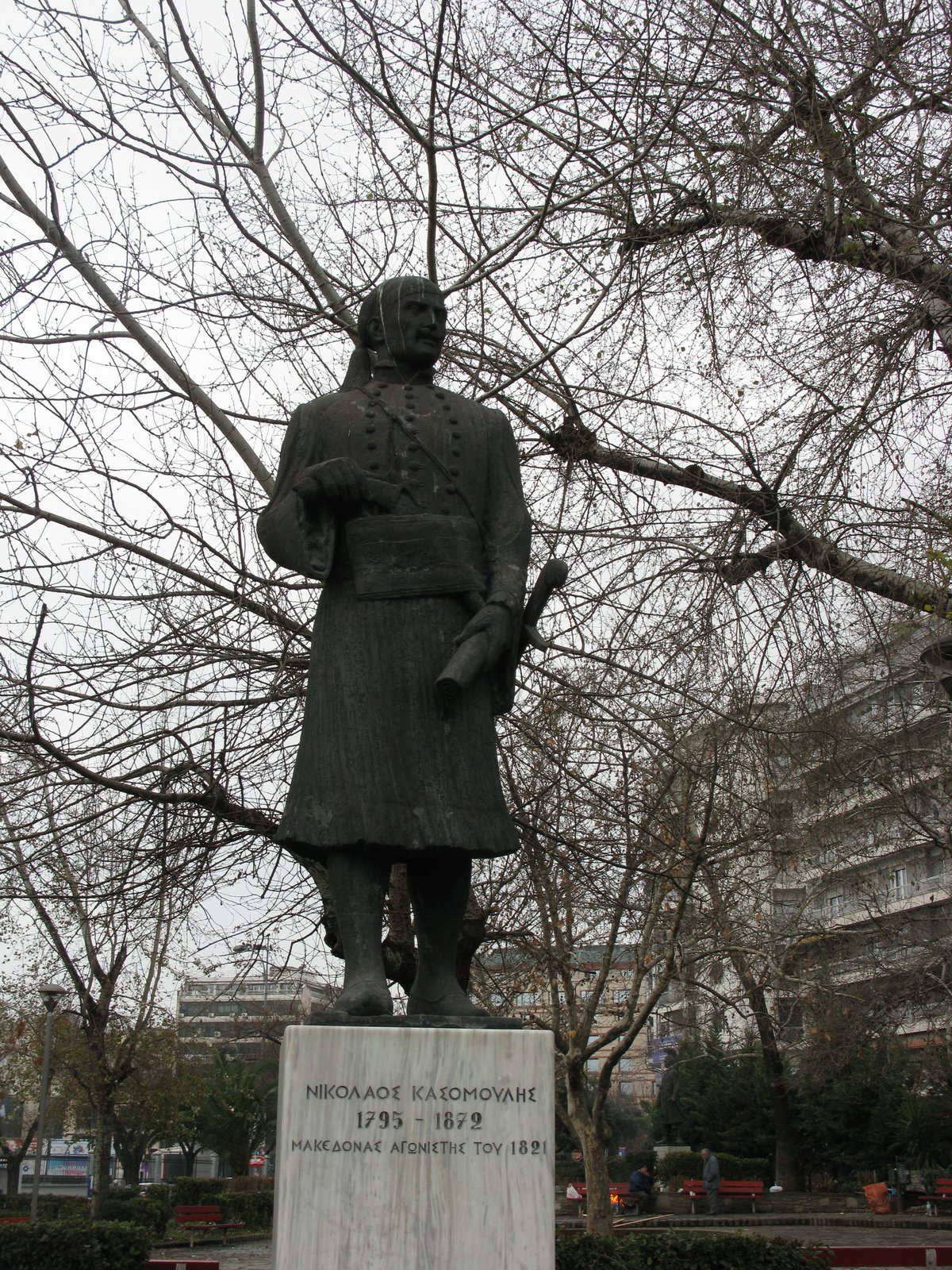 Statue of Nikolaos Kasomoulis in Thessaloniki, Greece