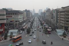 View of Xi'an cityscape from Bell Tower in 2011