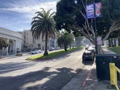 Dolores Street San Francisco near Dolores Park with residential buildings and street view facing south