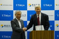 Daniel Poneman meeting Yoichirō Matsumoto at University of Tokyo Faculty of Engineering Bldg. 8, June 12, 2014